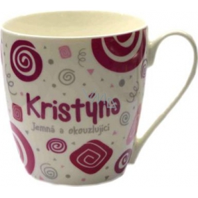 Nekupto Twister mug named Kristýna pink 0.4 liter