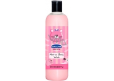 On Line Kids Time Jahoda 2v1 sprchový gel a šampon na vlasy pro děti 500 ml