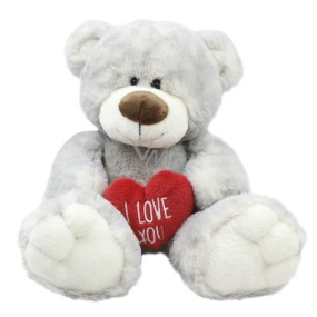 EP Line Pets Teddy Bear with Heart Love plush animal 30 cm, recommended age 3+