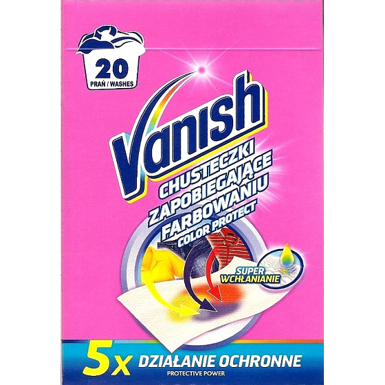 Vanish Color Protect wipes against staining of linen 20 pieces