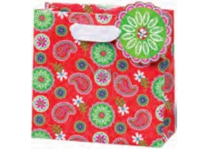 BSB Dárková papírová taška malá 14,5 x 15 x 6 cm Červená LDT 359-CD