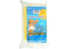 Fit & Pohá Sara anti-cellulite rough and massage bath sponge 14 x 9 x 4 cm