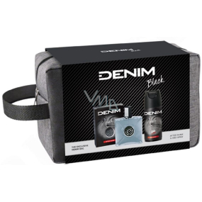 Denim Black aftershave 100 ml + deodorant spray 150 ml + cosmetic case, cosmetic set