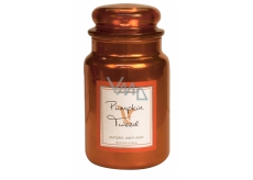 Village Candle Warm Pumpkin - Pumpkin Tweed scented candle in glass 2 wicks 26oz burning time 170 hours 602 g