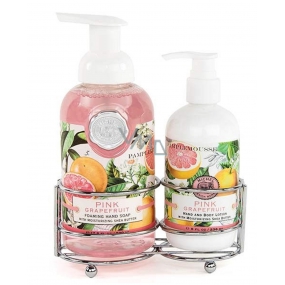 Michel Design Works Pink grapefruit foaming liquid hand soap 530 ml + hand and body lotion 236 ml, cosmetic set