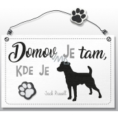 Nekupto Pets wooden sign Jack Russell 155 x 98 x 5 mm