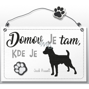 Nekupto Pets wooden sign Jack Russell 155 x 98 x 5 mm