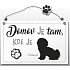 Nekupto Pets wooden sign Maltese 155 x 98 x 5 mm
