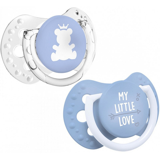 Lovi My Little Love Comforter silicone dynamic blue for children 0-2 months 2 pieces