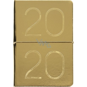 Albi Diary 2020 weekly metallic Gold 19 x 13 x 0.7 cm