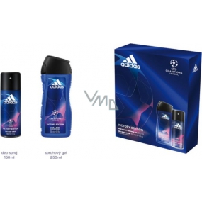 Adidas UEFA Champions League Victory Edition Deodorant Spray for Men 150 ml + shower gel 250 ml, cosmetic set