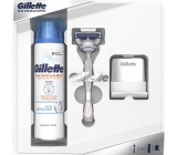 Gillette SkinGuard Sensitive razor + 1 head spare + Skinguard Sensitive shaving gel 200 ml + stand, cosmetic set for men