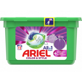 Ariel All in 1 Pods Color & Style Complete Fiberer Protection gel capsules for washing colored laundry 12 pieces 302.4 g