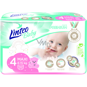 Linteo Baby Premium Maxi baby diapers 8 to 15 kg, 50 pcs