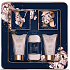 Grace Cole Velvet Rose & Peony cleansing gel 75 ml + body cream 75 ml + bath crystals 100 g + bath pearls 80 g + flannel washcloth, cosmetic set for women