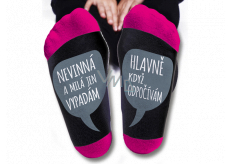 Nekupto Family gifts with humor Socks Innocent and nice I just look. Especially when I'm resting, size 39-42