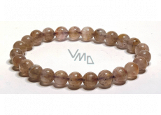 Auralite 23 natur bracelet elastic natural stone, ball 6 - 7 mm / 16 - 17 cm, one of the most powerful stones on the paneta