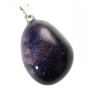 Goldstone blue Avanturine Tumbler pendant 2,2 - 3 cm, 1 piece, stone of ambition