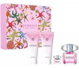 Versace Bright Crystal eau de toilette 90 ml + body lotion 100 ml + shower gel 100 ml + eau de toilette 5 ml miniature, gift set for women