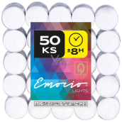 Emocio Tea lights white, burning time 8 hours 50 pieces