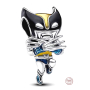 Charm Sterling silver 925 Marvel Wolverine, bead on bracelet movie