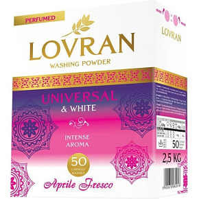 Lovran Universal & White Aprile Fresco laundry powder 50 doses, 2.5 kg