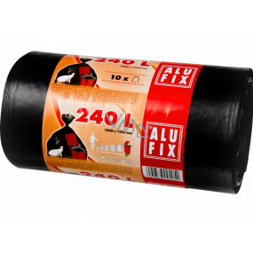 Alufix Garbage bags black, 35 µ, 240 liters, 100 x 125 cm, 10 pieces