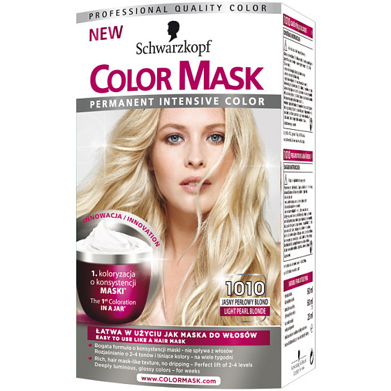 Schwarzkopf Color Mask Hair Color 1010 Light Pearly Blond Blonde