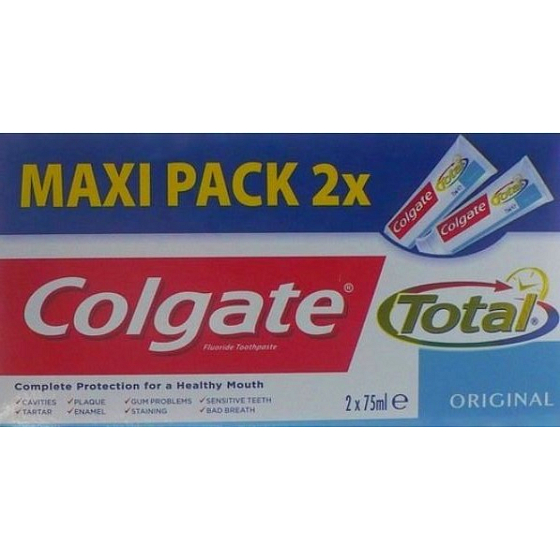 Colgate Total Original toothpaste 2x75 ml, duopack