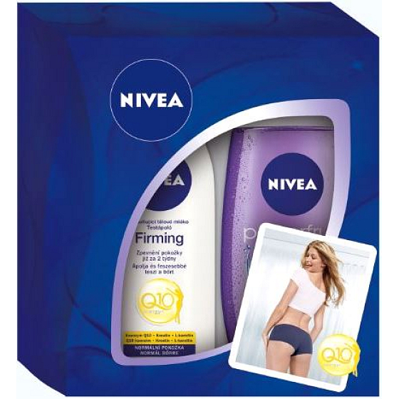 Nivea Q10 Lotion body lotion Q10 250 ml + Powerfruit Fresh shower gel 250 ml, for women cosmetic set