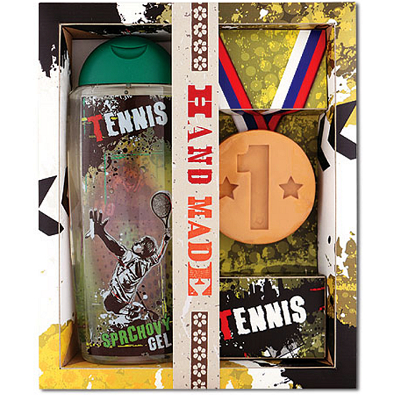 Bohemia Gifts Urbanova kosmetika For tennis player shower gel 300 ml + handmade toilet soap, cosmetic set