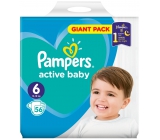 Pampers Active Baby 6 Extra Large 13-18 kg Disposable Diapers 56 Pieces