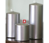Lima Metal Serie candle silver cylinder 80 x 100 mm 1 piece