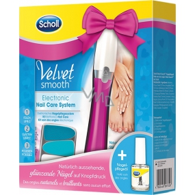 Scholl Velvet Smooth electric nail file pink + Scholl Velvet Smooth nail oil 7.5 ml