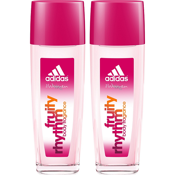 Adidas Fruity Rhythm perfumed deodorant glass for women 2 x 75 ml, duopack
