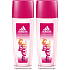 Adidas Fruity Rhythm perfumed deodorant glass for women 2 x 75 ml, duopack