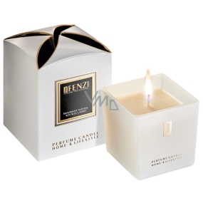jFenzi La Amore Soy scented candle with the scent of Dior Jadore perfume Handmade white 200 g