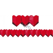 Garland of Hearts red large 400 x 19 cm