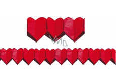 Garland of Hearts red large 400 x 19 cm