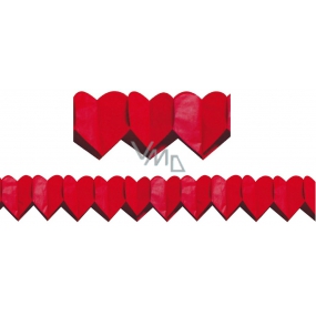 Garland of Hearts red large 400 x 19 cm