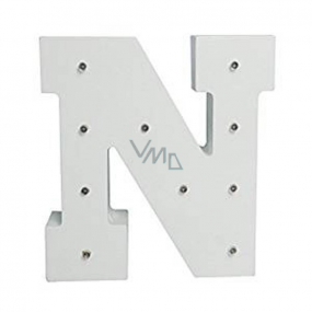 Nekupto Wooden LED letter N decoration 16 cm