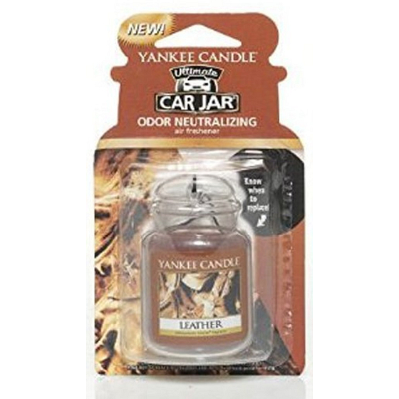 Yankee Candle Leather - Leather gel scented car tag 30 g