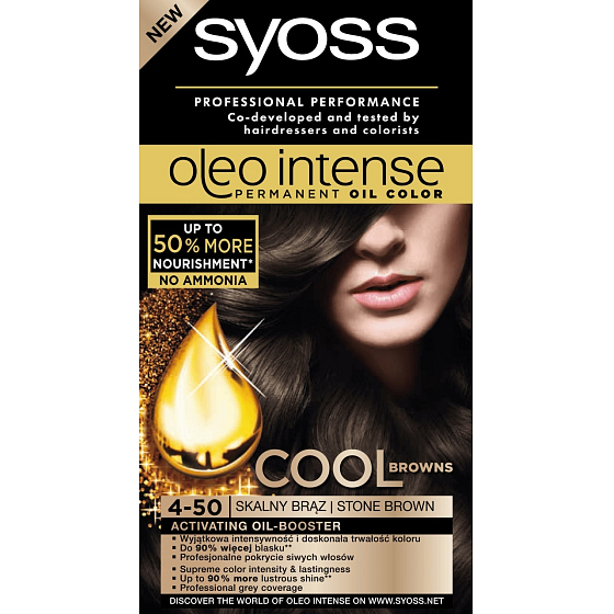 Syoss Oleo Intense Color ammonia-free hair color 4-50 Dark ice brown
