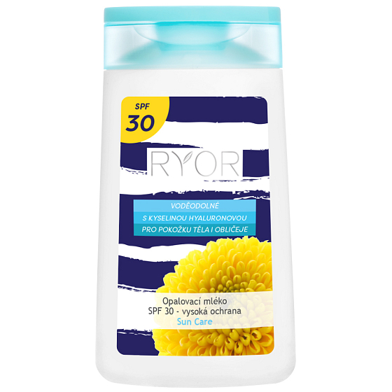 Ryor Sun Care SPF 30 waterproof with hyaluronic acid 200 ml suntan lotion