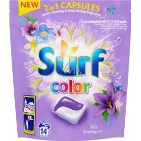 Surf Color Iris & Spring Rose capsules for washing colored laundry 14 doses