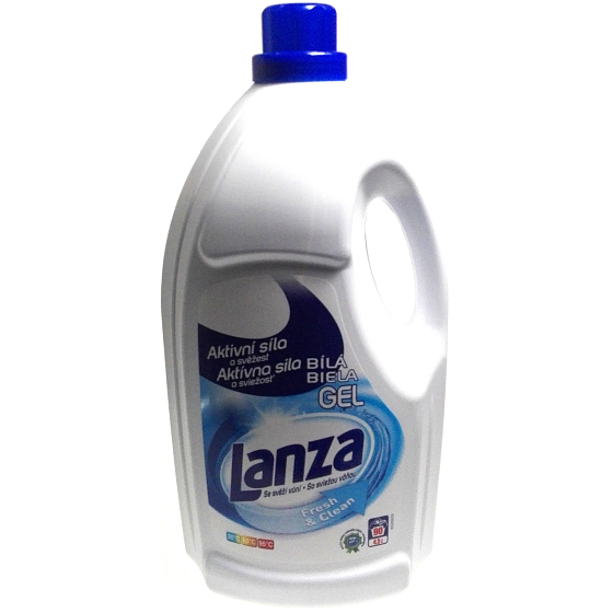 Lanza Fresh & Clean White gel liquid detergent for white laundry 90 doses of 4.5 l