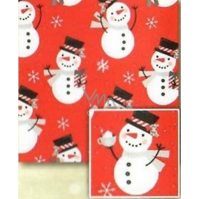 Nekupto Gift wrapping paper 70 x 500 cm Christmas Red, snowmen