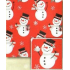 Nekupto Gift wrapping paper 70 x 500 cm Christmas Red, snowmen