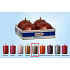 Lima Candle smooth metal brown ball diameter 60 mm 4 pieces