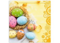 Aha Easter paper napkins 3 ply 33 x 33 cm 20 pieces yellow, eggs with eggs